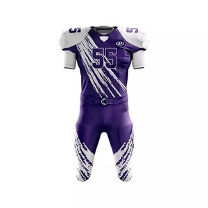 OEM High Quality American Football Blank Jersey Custom Team <b>Name</b> Design Digital Print Breathable Quick Dry UV Protection 100% - Product Image 2