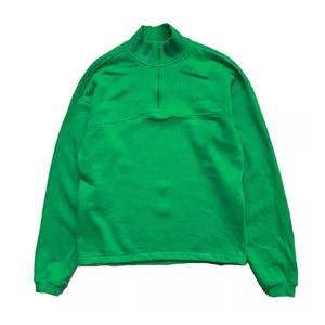 Sudaderas de la mejor calidad, media cremallera, forro polar de algodón, cremallera de 1/4 cuartos, Color azul, sudadera de gran tamaño con cuello levantado - Product Image 2