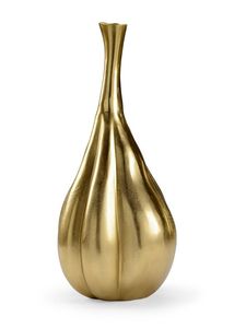Vase à fleurs de luxe en aluminium finition dorée, moderne, léger, écologique, décoratif pour table, décoration de salon - Product Image 4