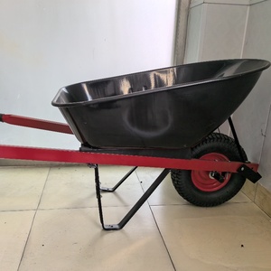 निर्माण निर्माण 210 लिए ठोस पहियों के साथ एल प्लास्टिक व्हीलबारो के साथ एल प्लास्टिक व्हीलबारो सीधे हैंडल बैरो गाड़ी - Product Image 4