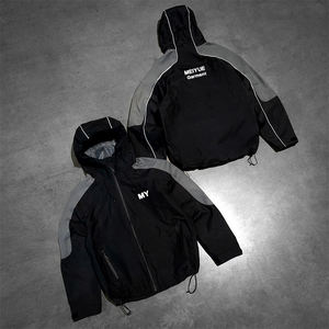 Chaqueta cortavientos de calle alta de invierno personalizada de los fabricantes, Sudadera con capucha y cremallera, Nailon/poliéster, ecológica, ligera, a prueba de viento - Product Image 6
