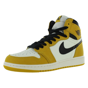 Zapatos Nike Air Jordan 1 Retrop High OG GS para niños Color: Amarillo Ocre/Negro/Sail 100% auténticos - Product Image 1
