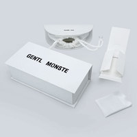 Boîtes d'emballage de lunettes de soleil personnalisées en carton blanc et noir avec tampon doré