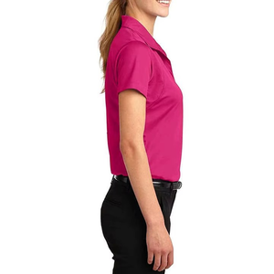 Women Casual <b>Polo</b> <b>Shirt</b> Wholesale Short Sleeve <b>Ladies</b> for <b>Shirt</b> Breathable Knitted Cotton Pique Fabric Custom Front OEM - Product Image 5