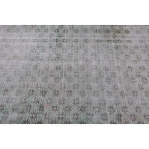 พรมตุรกีโบราณ ขนาด 4.5x8.7 ฟุต พรมสีเทาทำจากขนสัตว์แท้ - Product Image 5