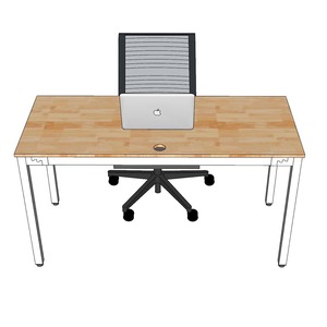 UConcept HBUC003 140x60cm Minimalist Desk Easy Assembly Plate <b>Computer</b> <b>Table</b> with Steel Legs <b>for</b> Office or Bedroom Use - Product Image 5