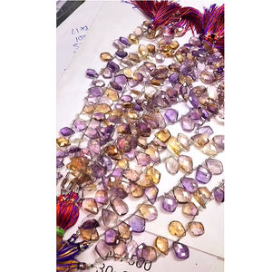 11 brins d'amétrine naturelle 6-10mm perles de briolette de forme fantaisie 1075 Ct Lot 9 pouces de longueur Iroc ventes perles de pierres précieuses amétrine - Product Image 6