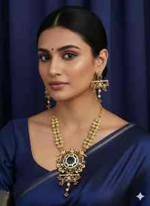 ชุดสร้อยคอโบราณแบบดั้งเดิม ขัดเงาสีทองอย่างดี สไตล์มรดกทางประวัติศาสตร์ เหมาะสำหรับงานแต่งงาน เทศกาล และโอกาสพิเศษ - Product Image 2