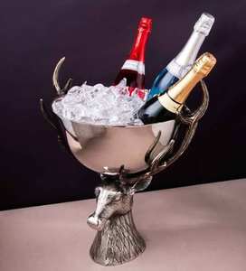 Enfriador de Vino con Forma de Cabeza de Ciervo Redonda para Fiestas, Cubitera para Cerveza y Vino, Artículos de Bar y Decoración para el Hogar, Hotel y Restaurante - Product Image 1