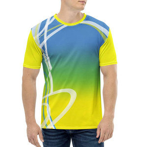 T-shirts vierges en maille pour transfert thermique 100% Polyester/100% Coton, personnalisables pour hommes - Impression promotionnelle en gros, respirants - Product Image 1