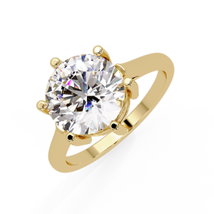 Joyería Fina, Anillos de Compromiso y Matrimonio con Diamantes Cultivados en Laboratorio, Certificados por IGI, Redondos, de 1, 2, 3 y 4 Quilates, en Oro Puro de 14K - Product Image 3