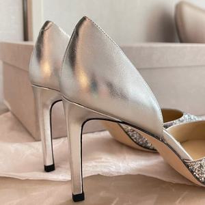 Chaussures de bureau pour femmes en gros, à bout fermé, avec strass brillants, or et argent, talon de 8 cm, chaussures à talons hauts pour femmes - Product Image 3