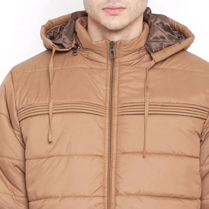 Chaqueta acolchada informal a prueba de viento ecológica de alta calidad para hombre, cuello levantado con cierre de cremallera para invierno, venta al por mayor - Product Image 6