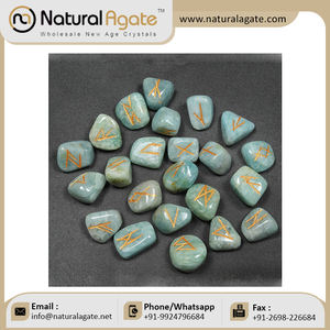 Ensemble de RUNES à la CITRINE foncée de guérison/ensemble de pierres RUNE à la CITRINE foncée polie/ensemble de RUNES à l'agate noire ensembles RUNE PREMIUM avec sac - Product Image 2