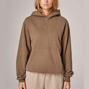 Sudadera con capucha de algodón de gran tamaño de gran oferta para mujer, sudadera con hombros caídos y logotipo personalizado con estampado 3D de Puff para mujer - Product Image 6