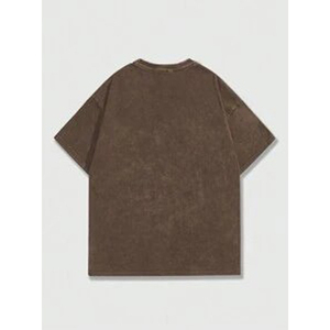 T-shirt pour hommes de qualité supérieure 100% coton ajusté court microfibre couleur unie marque personnalisée impression par transfert de chaleur pour Logo tricoté - Product Image 4
