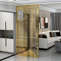 Cloison décorative moderne en acier inoxydable sur mesure, imperméable, pour salon, bureau, hôtel