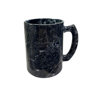 Taza de café de ónix negro, taza de piedra de ónix, taza de mármol de ónix de cerámica - Product Image 4