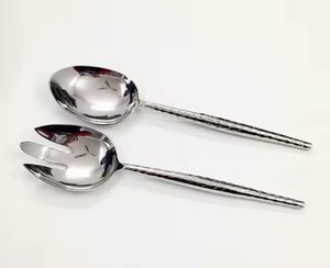 Cuchara de ensalada de acero de la mejor calidad, cuchara de latón dorado, tenedor y cuchara de latón hecha a mano - Product Image 1