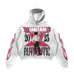 ชุดสเวตเตอร์ผ้าฝ้าย100% พิมพ์ลายสกรีนสำหรับผู้ชายกางเกงวิ่งแบบมีฮู้ดและชุดเสื้อผ้าแบบมีฮู้ดสำหรับผู้ชายขายส่งอัตรา - Product Image 4