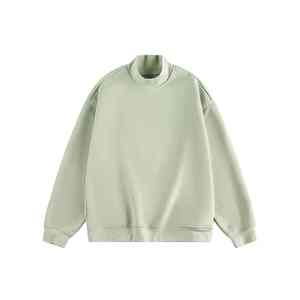 Soft Fleece Winter Long Oversized Mockneck Sweatshirt <b>Women</b> <b>Warm</b> Cozy Loose Fit Pullover Casual Korean Street Style <b>Top</b> - Product Image 5
