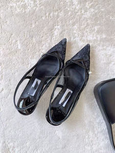 JC MIRA Zapatos de Tacón Alto con Encaje Atractivo, Primavera Verano 2026, Zapatos de Tacón Bajo Modernos para Mujer - Product Image 4