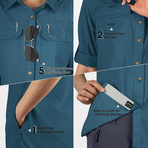 Camisas de trabajo de manga larga para mujer Logotipo personalizado Impresión Bordado Uniformes de oficina corporativa profesional Fabricante - Product Image 5