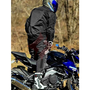 Chaqueta de Motocicleta Unisex Transpirable y Protectora de Cuero/Poliéster, Armadura de Seguridad Personalizable, para Todas las Estaciones, Doble Propósito, Aventura - Product Image 5