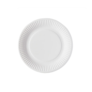 Assiettes en papier cannelées écologiques de 26 cm, logo personnalisé, jetables, biodégradables, compostables, pour la restauration, les fêtes, vente en gros, service de restauration - Product Image 1