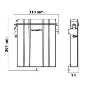 Europarts Black Thermal Document <b>Holder</b> Model A841891050 250X320X80 for Cargo <b>Control</b> Accessories Retrofit/Upgrade - Product Image 3