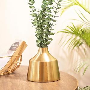 Vase de table en métal antique pour la décoration intérieure doré poli fini forme et taille personnalisées au meilleur taux cadeaux de pendaison de crémaillère - Product Image 1