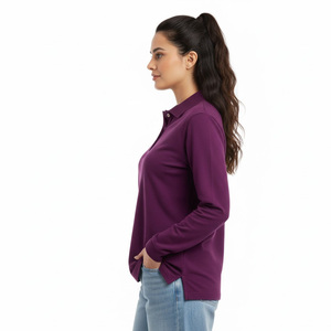 Femmes sportives à manches longues pour le fournisseur d'usine OEM en gros sur mesure Golf Tennis Activewear Quick Dry Performance Knitted - Product Image 2