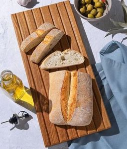 Tabla de cortar de madera de la mejor calidad con ranura para jugo para capturar líquidos mientras corta frutas, verduras, carnes sin esfuerzo - Product Image 2