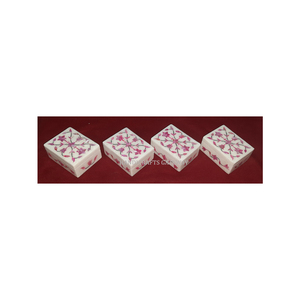 Hermoso hecho a mano recién incrustado propósito de regalo hecho a mano diseño de flor Rosa Natural mármol madre de perla incrustaciones cajas de joyería - Product Image 1