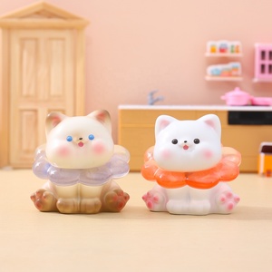 Nuova Lampada Notturna a Forma di Gatto con Fiori, Ornamento <span class=keywords><strong>da</strong></span> Scrivania Kawaii, Luce LED per Camera <span class=keywords><strong>da</strong></span> Letto, Regalo Decorativo - Product Image 3