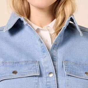 Chaquetas Vaqueras Personalizadas de Mezclilla con Múltiples Capas Azules para Mujer, Chaqueta Vaquera, Nueva Llegada 2026, Chaquetas Vaqueras Casuales de Invierno para Mujer - Product Image 6