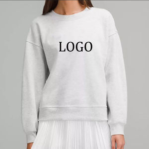 Sudaderas al por Mayor de Manga Larga con Cuello Redondo, Felpa de Algodón Suave, Sudadera con Logotipo Personalizado, Sudadera de Mujer con Relieve 3D - Product Image 1