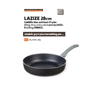 Padella Alluminio antiaderente (28cm) LAZISE Nero 1008452 - Product Image 2