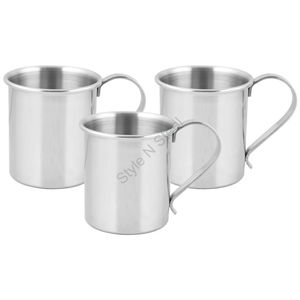 Stainless Steel <b>Mug</b> <b>Plain</b> 3 Pcs Set - Product Image 1