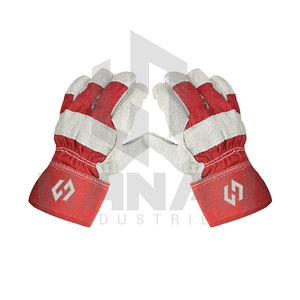 Pedido a granel de guantes de seguridad de cuero de alta resistencia para uso industrial Guantes de trabajo de soldadura resistentes al calor ignífugos con gran descuento - Product Image 3