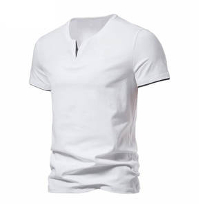 Camiseta informal para hombre más vendida, tela de lona suelta transpirable de algodón/fibra de bambú de talla grande, último diseño de Pakistán - Product Image 5