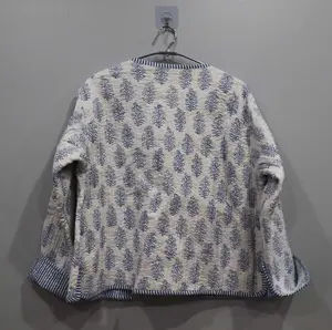 Fabricant et grossiste de vestes matelassées veste en coton réversible manteau réversible manteau d'extérieur manteau cadeau pour elle - Product Image 5