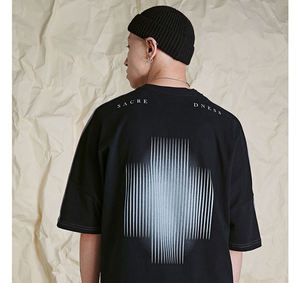 T-shirts pour hommes Ningbo Hip-Hop |   T-shirt en tricot personnalisé 220g |   100% coton biologique |   Solide |   Écologique |   Vente en gros en vrac - Product Image 4