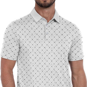 Unisex personalizado para camisetas 100% poliéster antiarrugas patrón sólido tejido de punto al por mayor manga corta Camisa en blanco para - Product Image 3