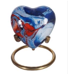 URNE DE SOUVENIR EN CŒUR EN MÉTAL POUR LES CENDRES - Product Image 1