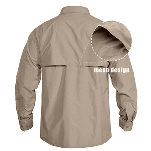 Camisa de Pesca con Botones PFG para Hombre, UPF 50, Impermeable, Transpirable, de Secado Rápido, Logotipo Personalizado, 100% Poliéster, 220g, Talla Grande, Manga Larga - Product Image 2