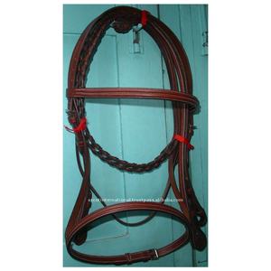 Bride de course de chevaux basse quantité minimale de commande avec rênes en cuir noir marron pour équipement de cheval en gros - Product Image 5