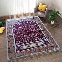Tapis de prière en tricot Raschel, épais et doux au toucher, tapis de prière musulman pour mosquée