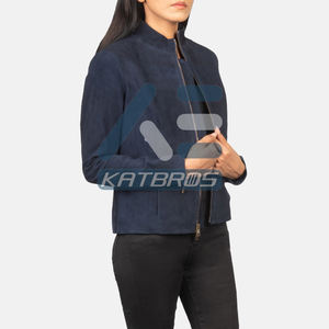 Veste en cuir véritable pour femme, légère, confortable, style contemporain, chaude, décontractée, design artisanal de qualité supérieure - Product Image 6