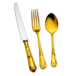 Qualité supérieure Achetez en vrac Conception personnalisée Couverts d'hôtel en acier inoxydable Ensemble de couverts en métal doré pour dîner de mariage - Product Image 4